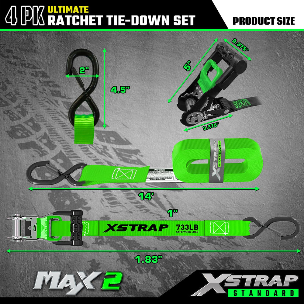 XSTRAP STANDARD ergonomic rubber handles provide comfortable tightening