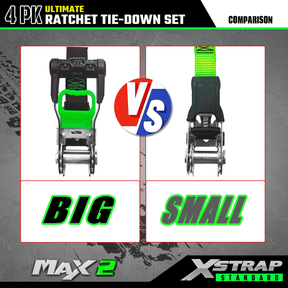 XSTRAP STANDARD S-hooks with safety locks keep cargo secure