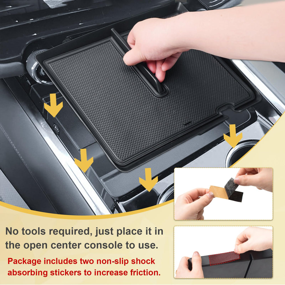 X-TKER friction stickers stabilize the tray during road use