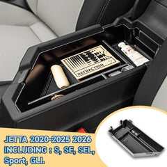 X-TKER Jetta armrest box organizer; durable ABS keeps phones and cards within easy reach.