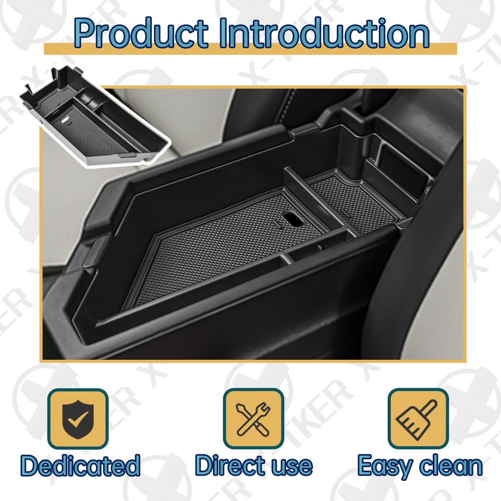 X-TKER Jetta cable-routing hole tray guides charging cables neatly.