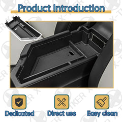 X-TKER Jetta cable-routing hole tray guides charging cables neatly.