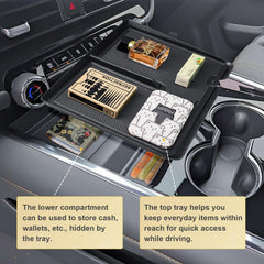 X-TKER rubber liners prevent sliding and rattling inside the console