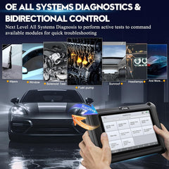 XTOOL D7W live data graphs show up to eight measurement channels