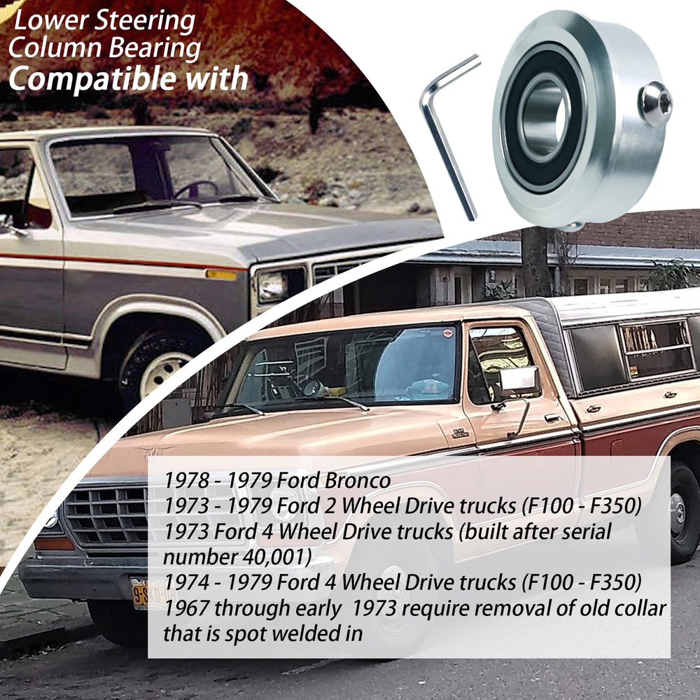 XTPTFABS lower steering column bearing closeup dimensions emphasize precise fit and durability.