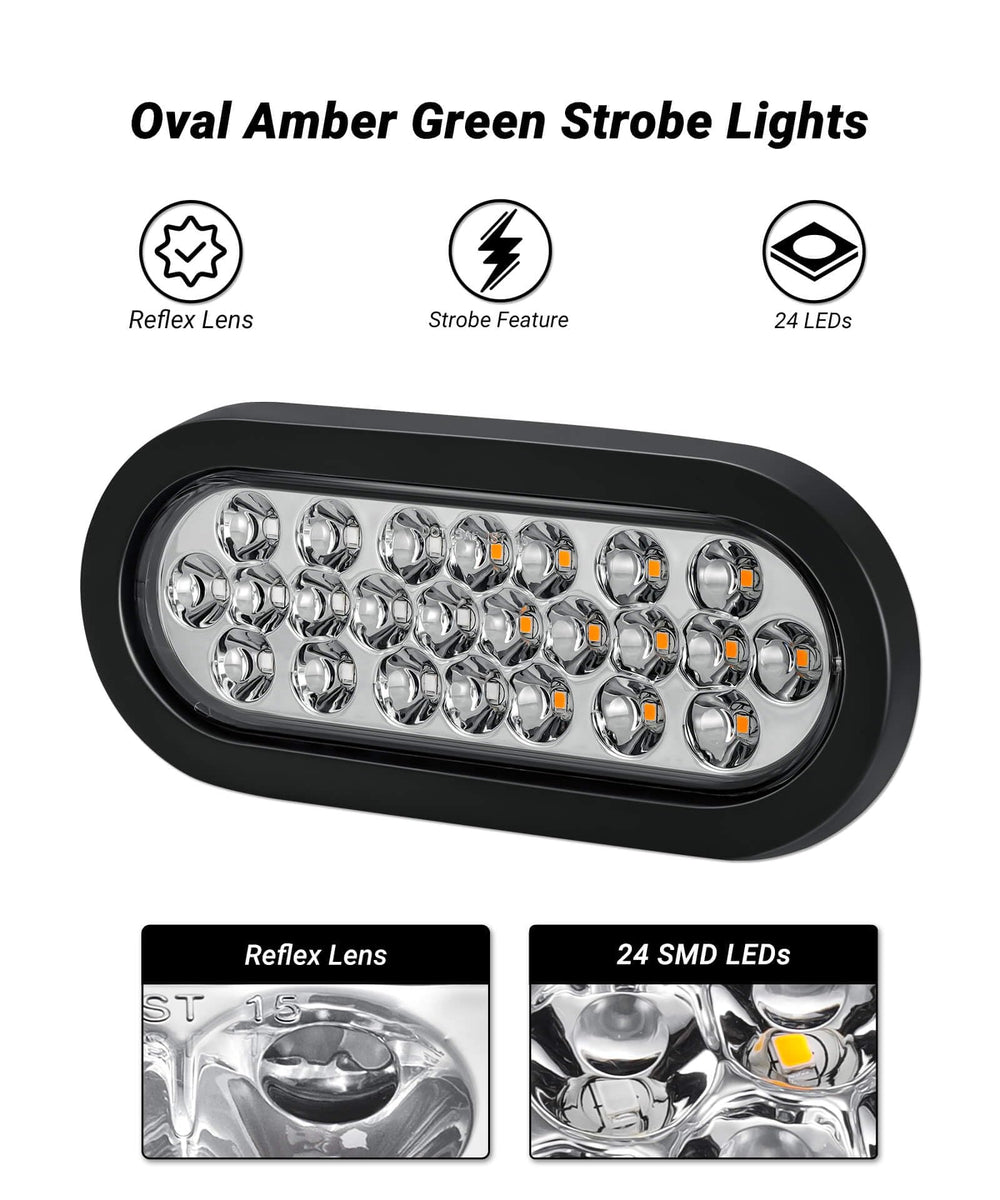 XtraGlow 3-wire strobe light uses black for steady signal and red for flashing