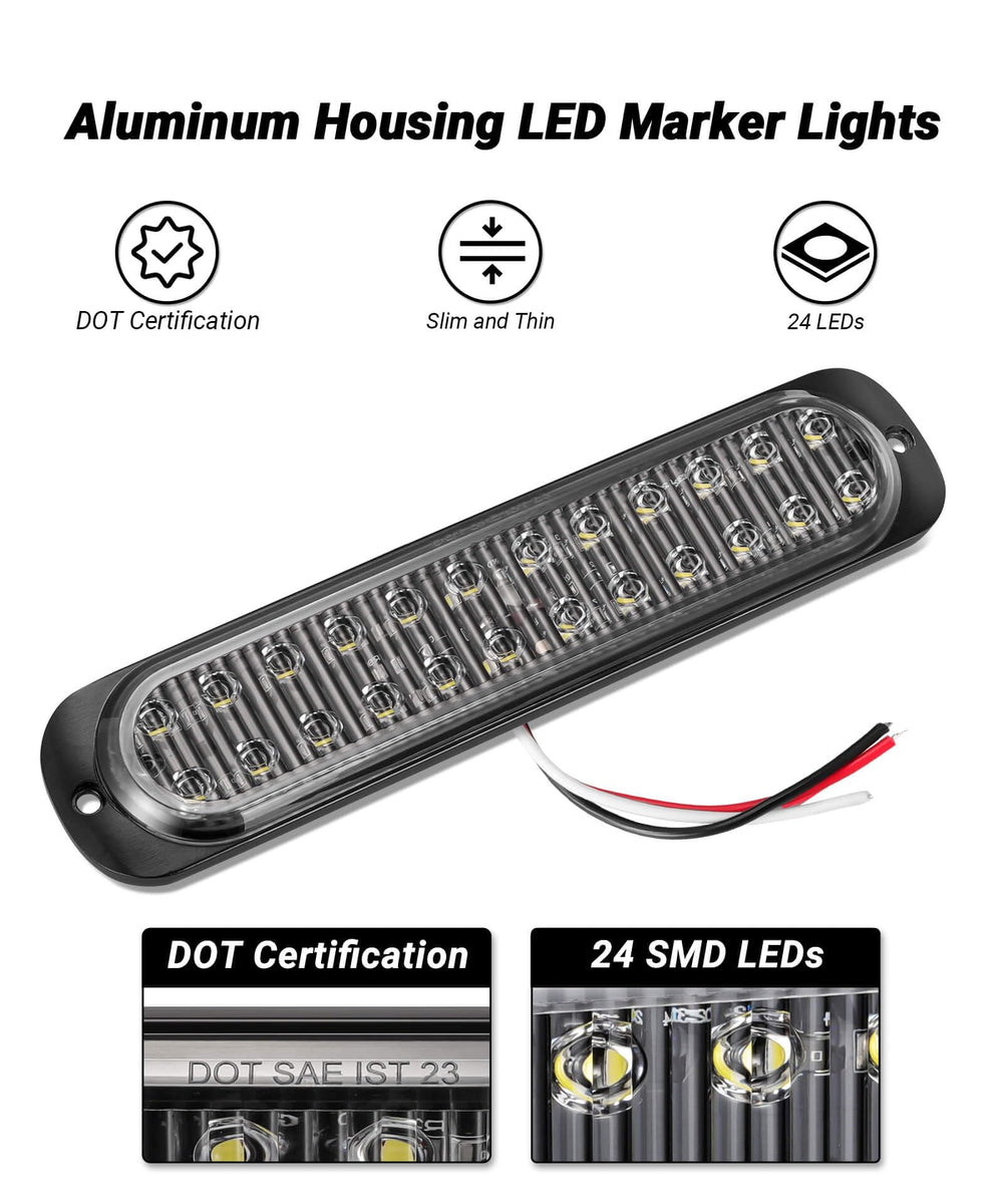 XtraGlow amber DOT-compliant 24-LED backup light enhances night signaling