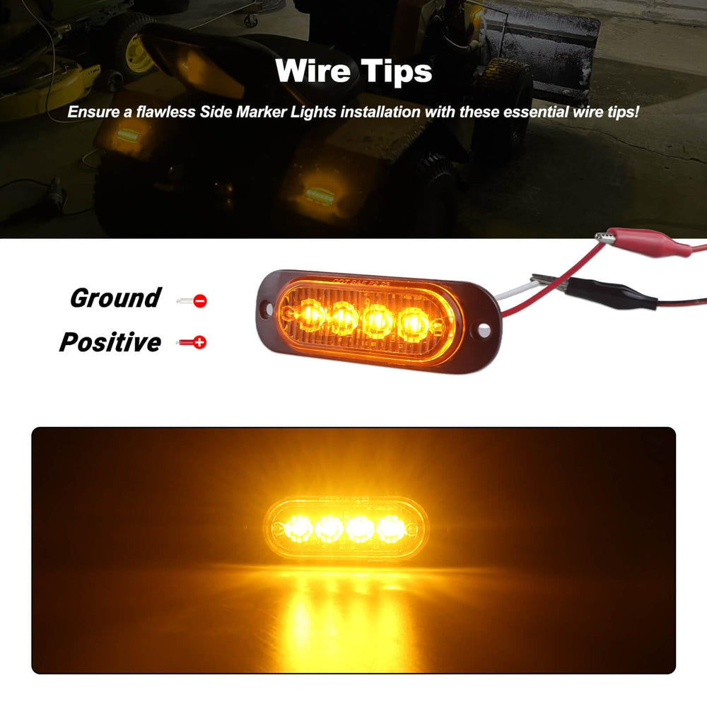 XtraGlow amber lens marker light enhances visibility and signaling.