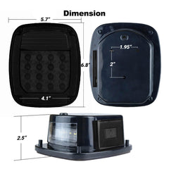 XtraGlow smoked square rear lights kit for Wrangler TJ YJ CJ5 CJ7 installation.