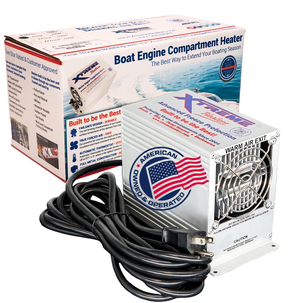 Xtreme Heaters bilge heater 400W compact design protects engine space during cold storage