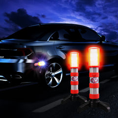 XTREME STP LED Road Flares battery-powered operation with three AAA batteries.