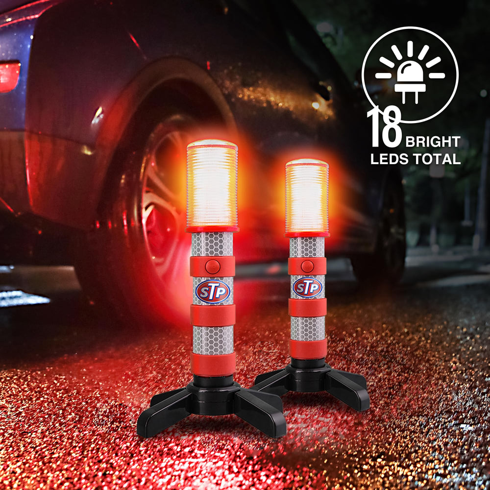 XTREME STP LED Road Flares white flashlight mode aids roadside inspection.