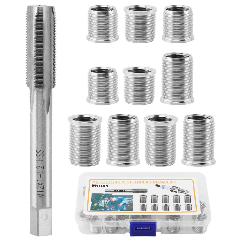 XuYelora spark plug thread repair kit inserts restore thread integrity for reliable spark plug seating.