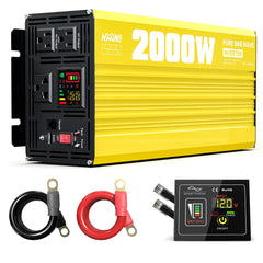 XWJNE 2000W inverter front view for portable vehicle power on the go