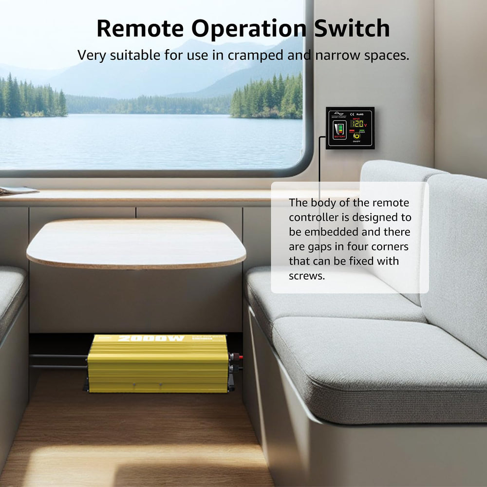 XWJNE inverter with dual 120V outlets ready for simultaneous appliance use