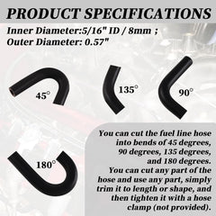 XYgdhqpt 5/16-inch molded hose elbow in a 135-degree bend for tight spaces