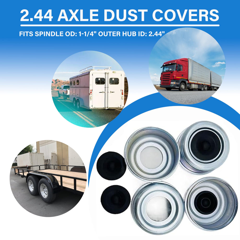 xyocx ez-lube compatible dust cap guards EZ Lube axles against dirt