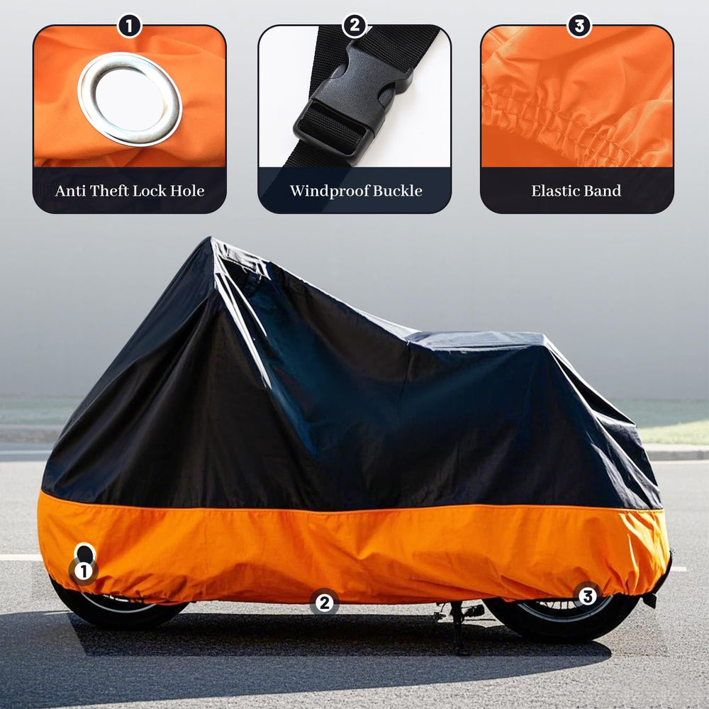 XYZCTEM waterproof Oxford material shields motorcycles from moisture and scratches.