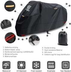 XYZCTEM cover demonstrates universal fit for bikes up to 116 inches
