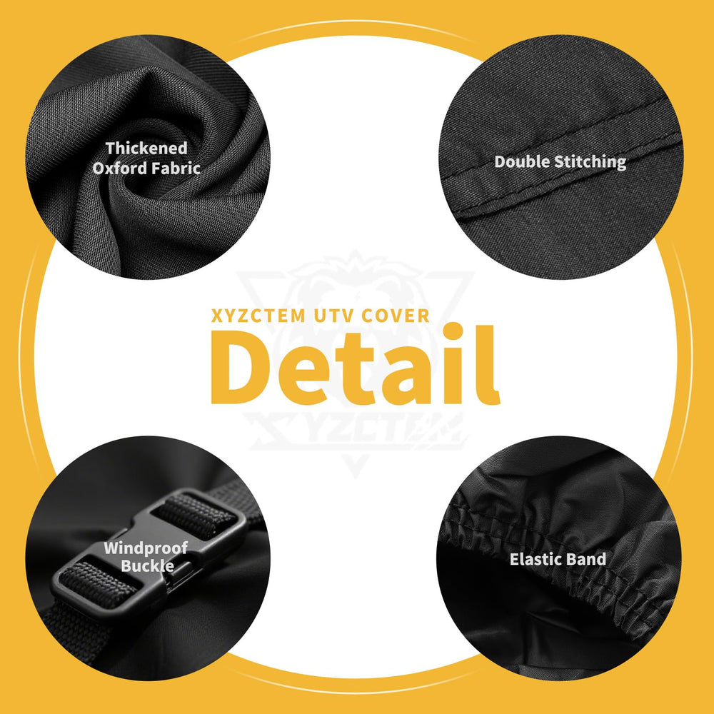 XYZCTEM UTV cover with windproof buckles secures a snug, durable fit