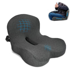 XZdream Memory Foam Seat Cushion front view for all-day comfort and support