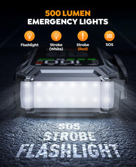 YaberAuto AP01 emergency light provides 500 lumens for roadside visibility