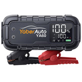 YaberAuto YA60 jump starter boosts a dead car battery safely.