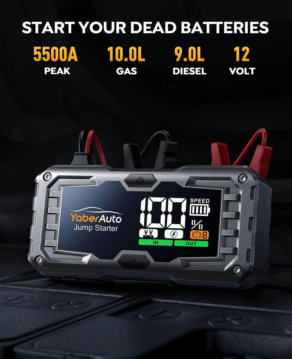 YA100 LCD screen displays real time power and status.