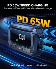 YA90 USB-C and USB-A ports powering devices on the go