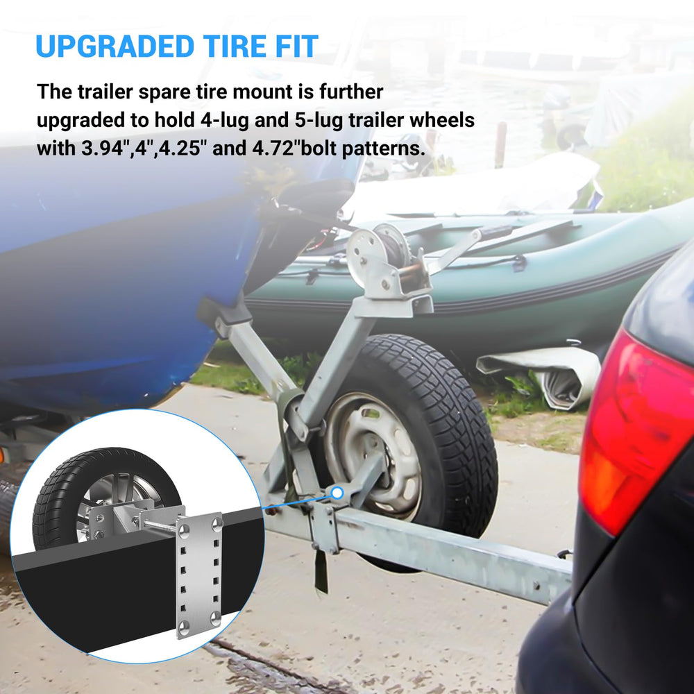 Yaheeda spare tire holder with 4x4 bolt pattern demonstrating versatility.