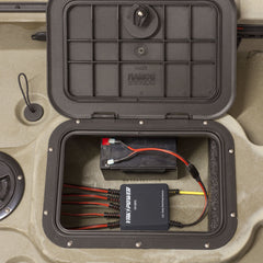 Yak-Power SAE to spade pigtail with 12-inch wire enables easy power port retrofits.