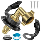 YAKADE RV water inlet with brass elbow connection for reliable city water fill