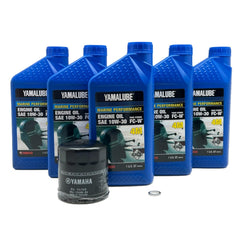 Yamaha Yamalube watercraft oil change kit box for quick maintenance.