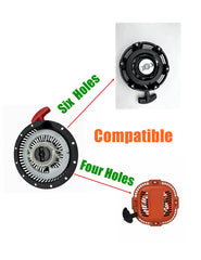 YAMAKATO 6-bolt recoil pull start, durable pawl for reliable starts.