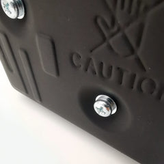 Finish may vary between dark matte and shiny black.