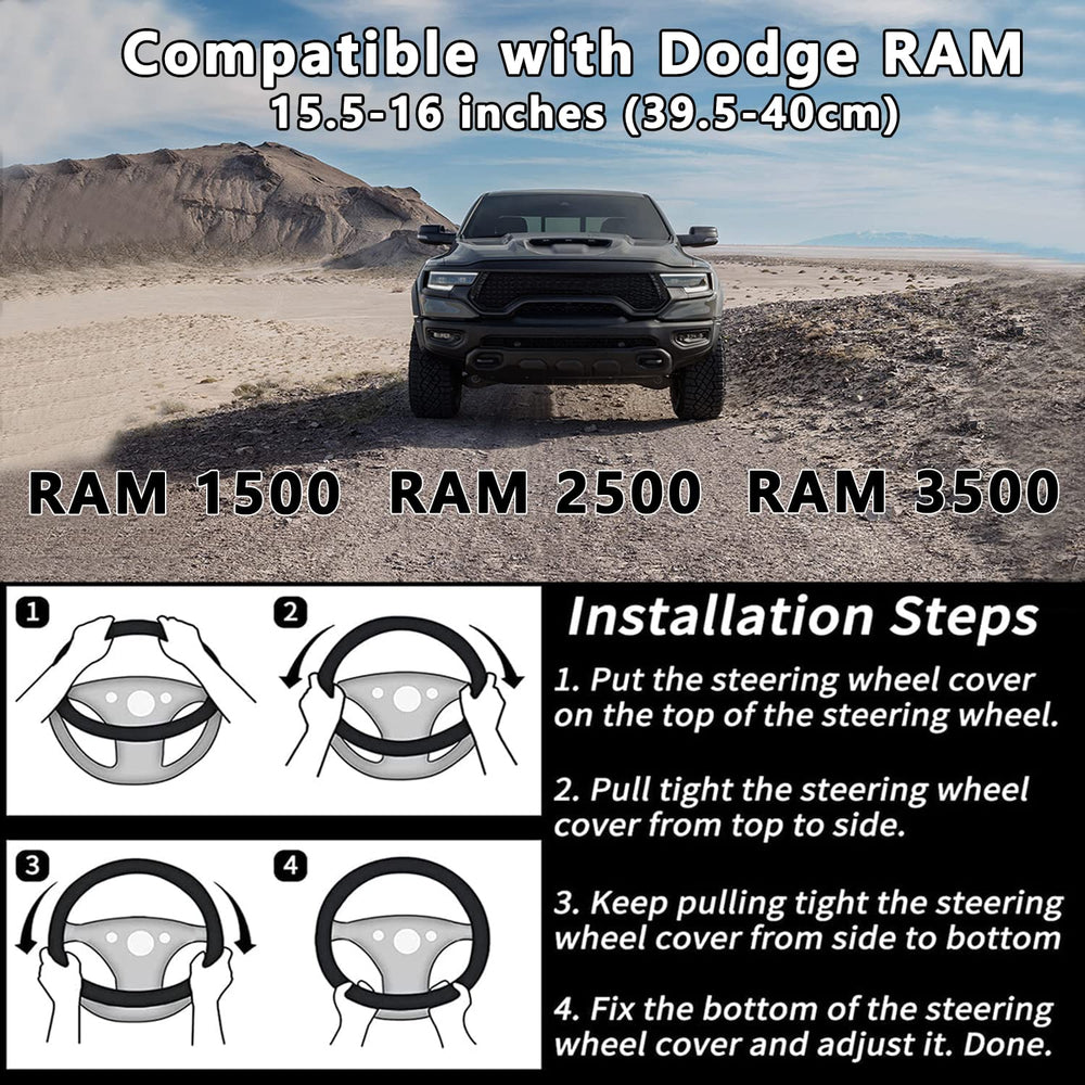 Yangday easy-install steering wheel cover requires no tools for quick setup.