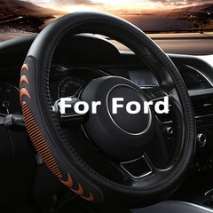 Yangday leather steering cover for Ford fits 15.5–16 inches with premium grip