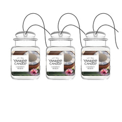 Yankee Candle Car Jar Ultimate Coconut Beach fragrance front view for a fresh car interior