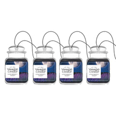 Yankee Candle Car Jar Ultimate Midsummer's Night packaging showcases easy hanging and replacement signal.