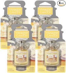 Yankee Candle Car Jar Ultimate Vanilla Cupcake front view for lasting fresh scent