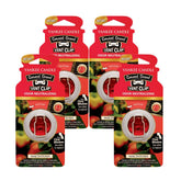 Yankee Candle Macintosh vent clips front view showing four-pack for easy fragrance replacement.