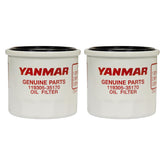 YANMAR oil filter assembly D68XL65, pack of two for easy maintenance.
