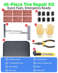 YANTU tire repair kit with 46 pieces for quick fixes