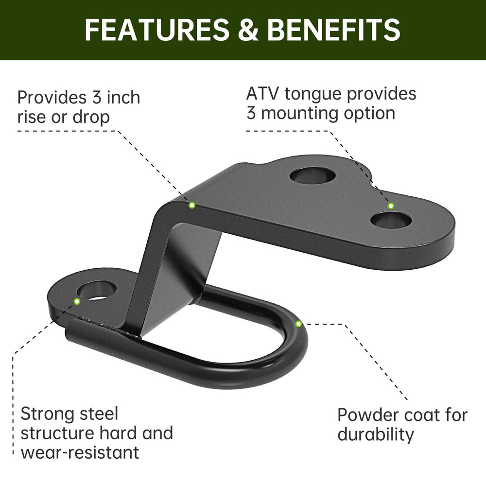 Yantuo heavy-duty steel hitch with black powder coating resists rust.