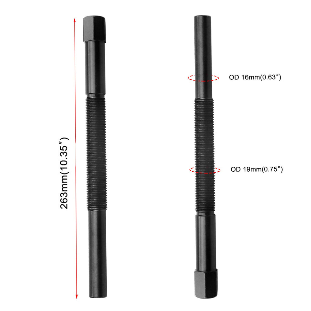 Close-up of 3/4-16 thread detail for OEM-fit clutch puller by YANWEN.