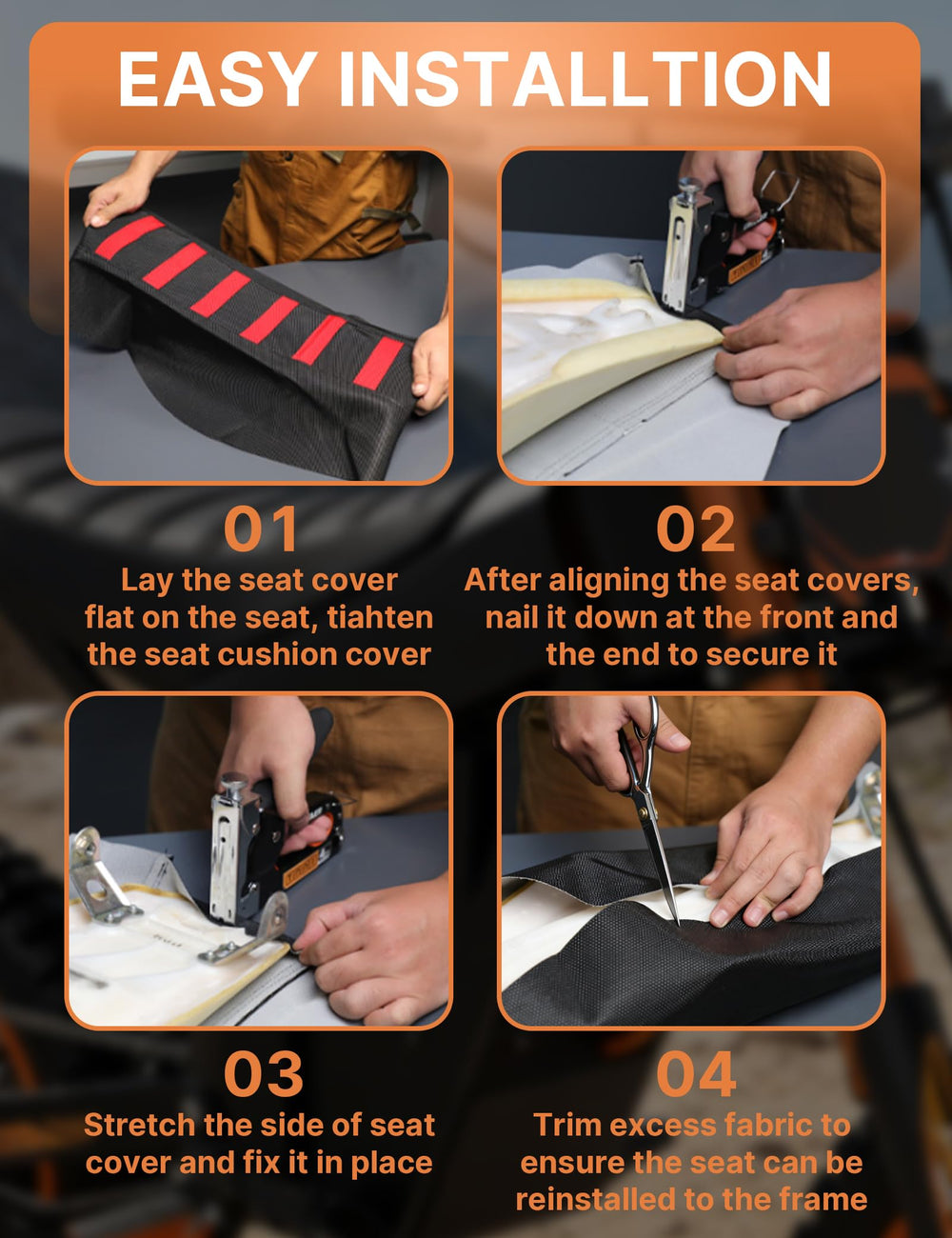 YAORISE Gut Seat Cover anti-scratch surface resists branch and gear scratches