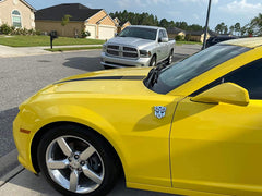 YARAKETA Autobot emblem chrome finish on ABS plastic for weather-resistant auto accents