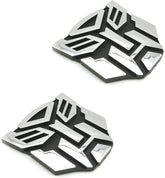 YARAKETA Transformer Autobot emblem pair in chrome finish for durable car branding