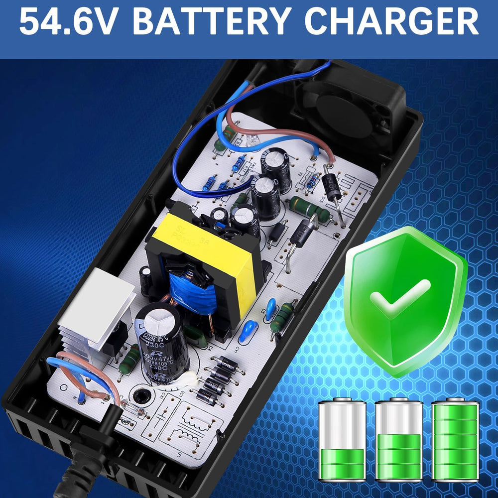 YAREMYEYE 54.6V charger 3-pin XLR fits popular 48V scooter models