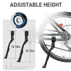 YarYebe bike kickstand compatible with oval or rectangular frames for many models.